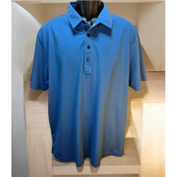 Travis Mathew Mens XL Polo Blue Pima Cotton Blend - Picture 1 of 7